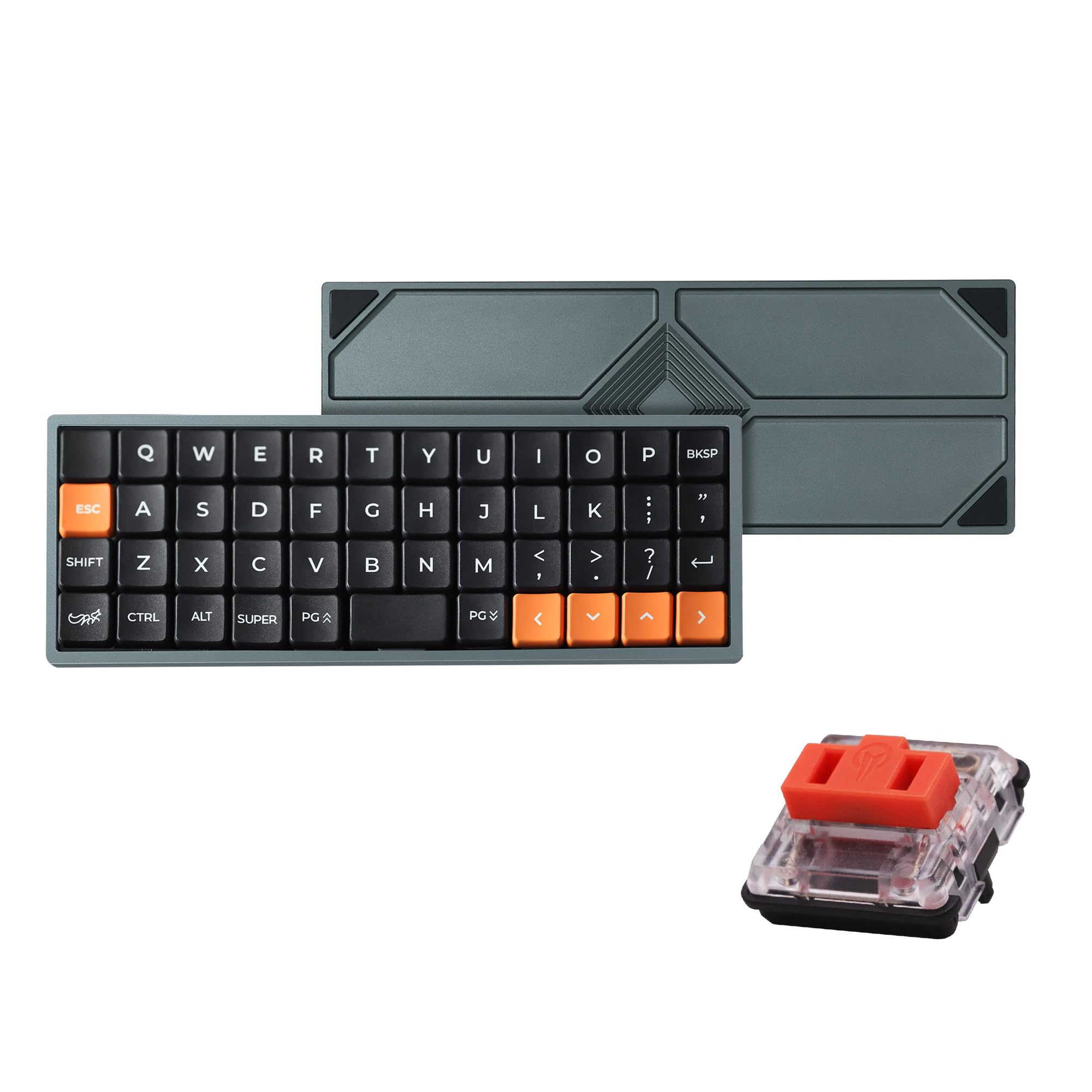 Amazon | Geonix48 48%シングルモード薄型メカニカルキーボードレッド
